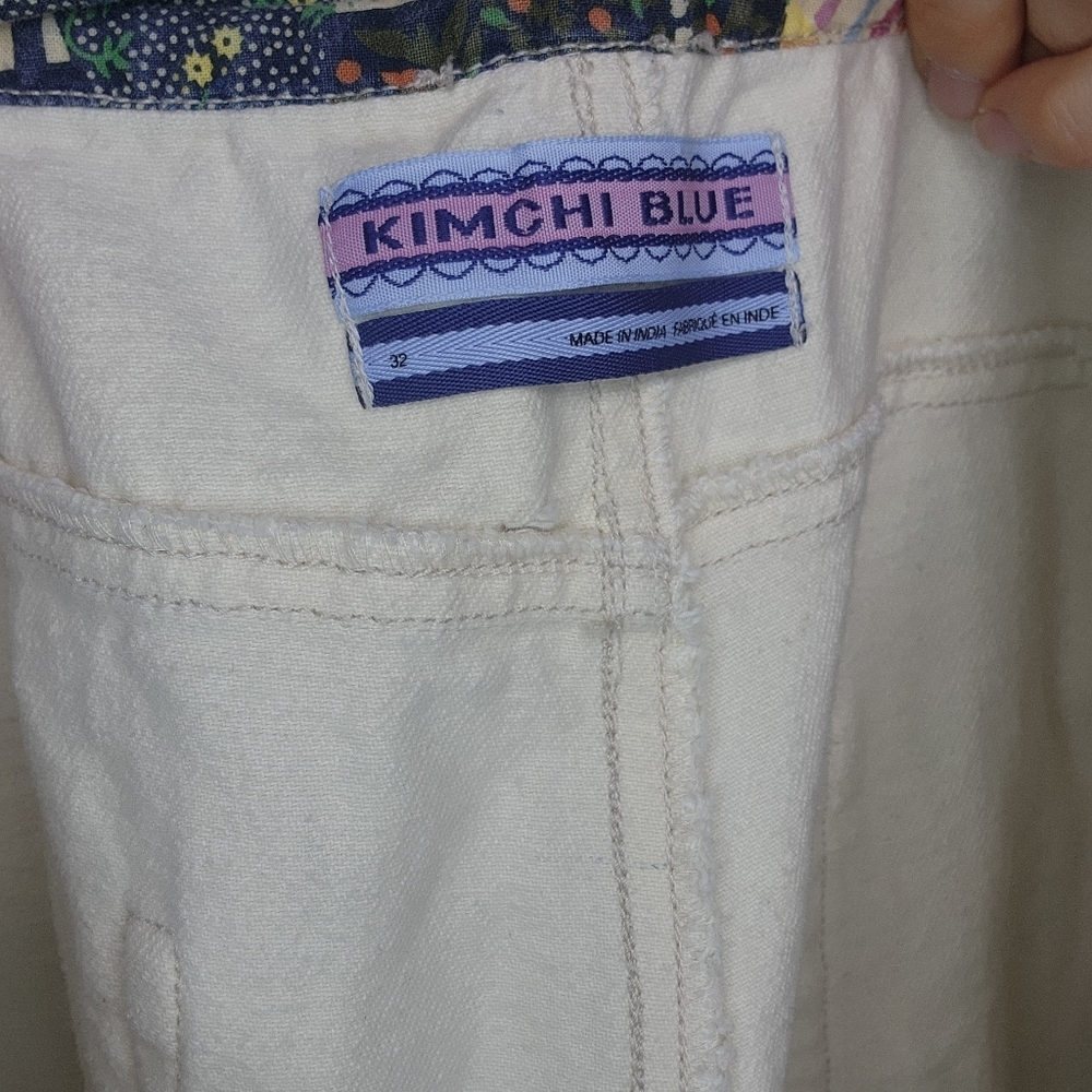 Kimchi Blue Straight Leg Patchwork Pants size 32 - Picture 6 of 11